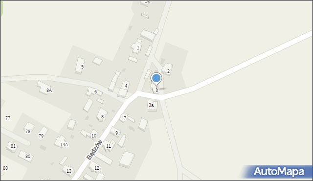 Bądzów, Bądzów, 3, mapa Bądzów
