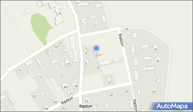 Bądzyn, Bądzyn, 11, mapa Bądzyn