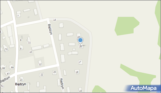 Bądzyn, Bądzyn, 16, mapa Bądzyn
