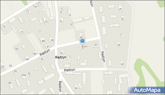 Bądzyn, Bądzyn, 22, mapa Bądzyn