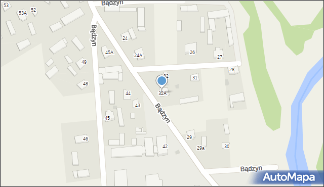 Bądzyn, Bądzyn, 32A, mapa Bądzyn