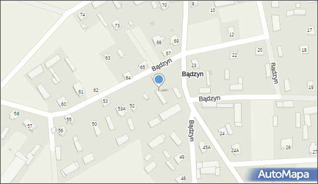 Bądzyn, Bądzyn, 51a, mapa Bądzyn