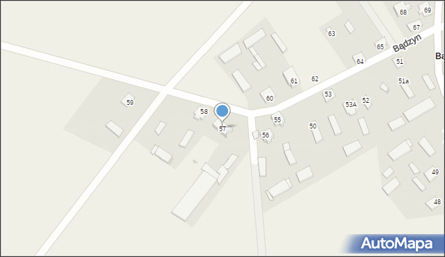 Bądzyn, Bądzyn, 57, mapa Bądzyn