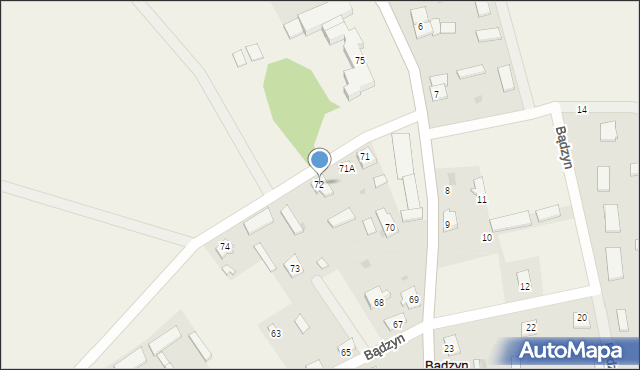 Bądzyn, Bądzyn, 72, mapa Bądzyn