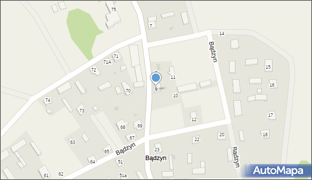 Bądzyn, Bądzyn, 9, mapa Bądzyn