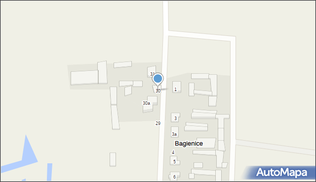 Bagienice, Bagienice, 30, mapa Bagienice