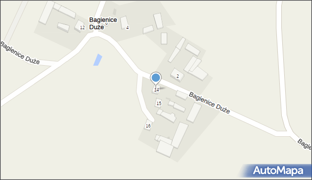 Bagienice Duże, Bagienice Duże, 14, mapa Bagienice Duże