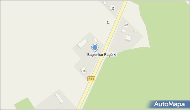 Bagienice Szlacheckie, Bagienice Szlacheckie, 19, mapa Bagienice Szlacheckie