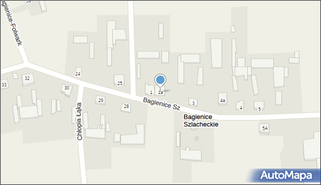 Bagienice Szlacheckie, Bagienice Szlacheckie, 1a, mapa Bagienice Szlacheckie