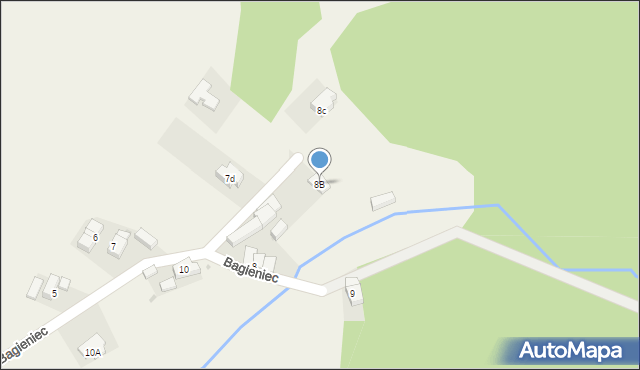 Bagieniec, Bagieniec, 8B, mapa Bagieniec