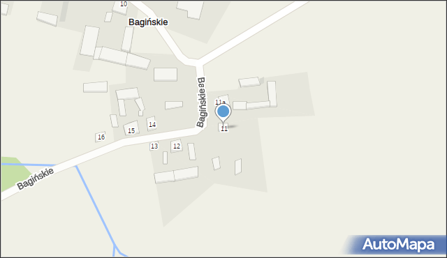 Bagińskie, Bagińskie, 11, mapa Bagińskie