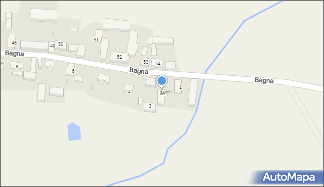 Bagna, Bagna, 3A, mapa Bagna