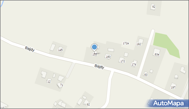 Bajdy, Bajdy, 155, mapa Bajdy