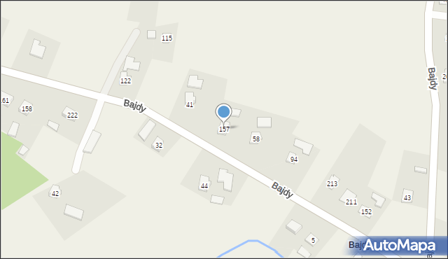Bajdy, Bajdy, 157, mapa Bajdy