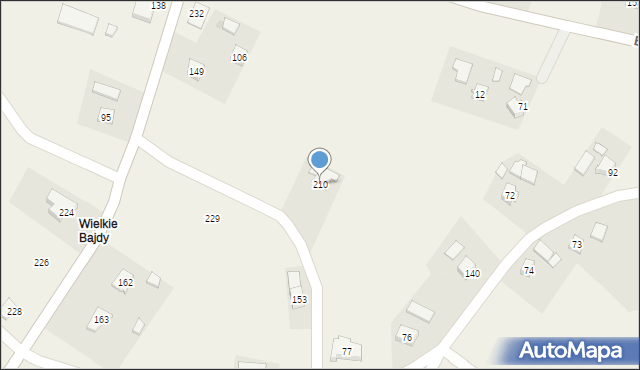 Bajdy, Bajdy, 210, mapa Bajdy