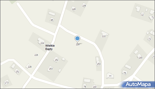 Bajdy, Bajdy, 229, mapa Bajdy