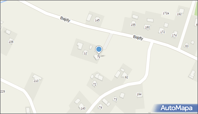 Bajdy, Bajdy, 71, mapa Bajdy