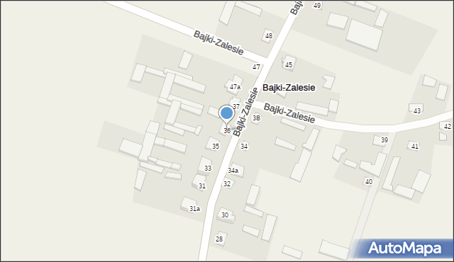Bajki-Zalesie, Bajki-Zalesie, 36, mapa Bajki-Zalesie