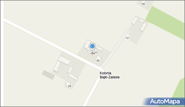 Bajki-Zalesie, Bajki-Zalesie, 68a, mapa Bajki-Zalesie