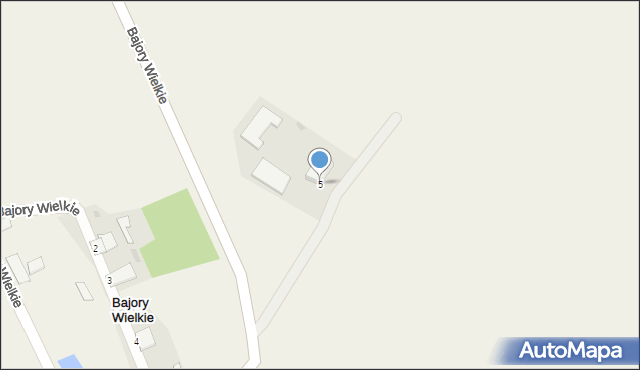 Bajory Wielkie, Bajory Wielkie, 5, mapa Bajory Wielkie