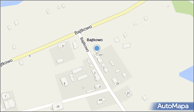 Bajtkowo, Bajtkowo, 1a, mapa Bajtkowo