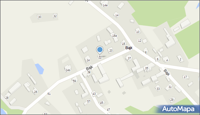 Bąk, Bąk, 22, mapa Bąk