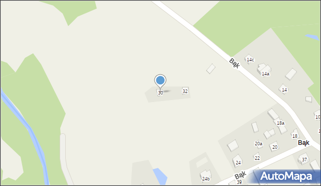 Bąk, Bąk, 30, mapa Bąk