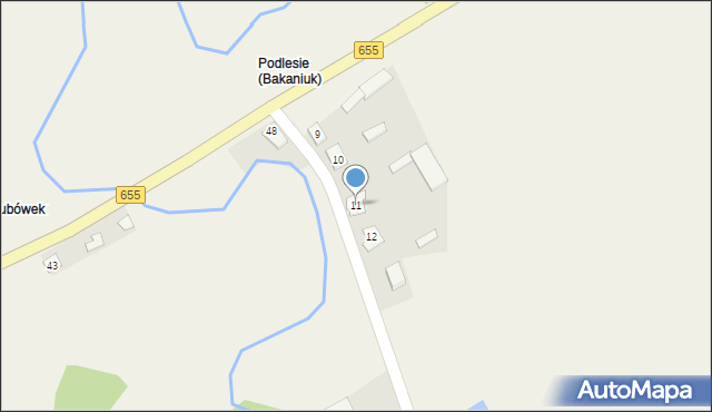 Bakaniuk, Bakaniuk, 11, mapa Bakaniuk