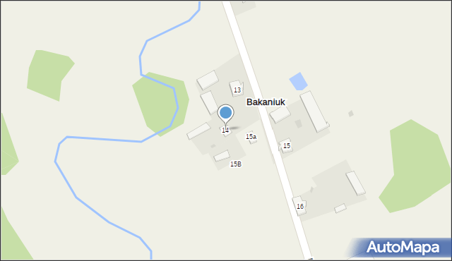 Bakaniuk, Bakaniuk, 14, mapa Bakaniuk