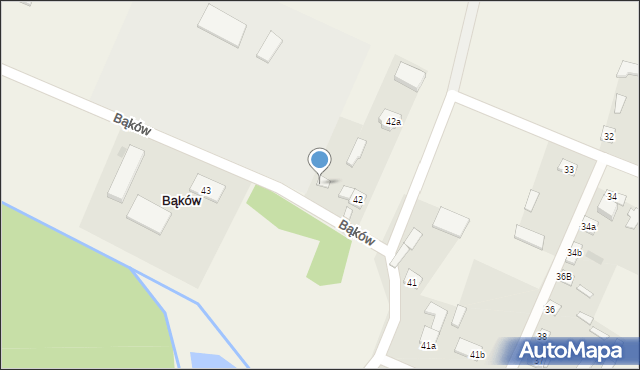 Bąków, Bąków, 42b, mapa Bąków