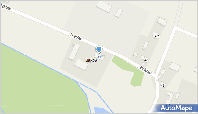 Bąków, Bąków, 43, mapa Bąków