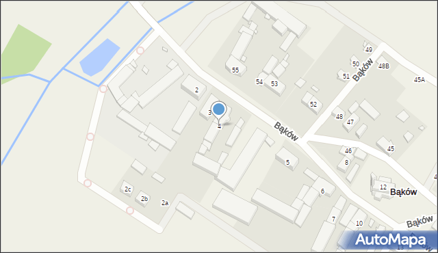 Bąków, Bąków, 4, mapa Bąków