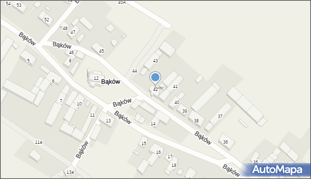 Bąków, Bąków, 42, mapa Bąków