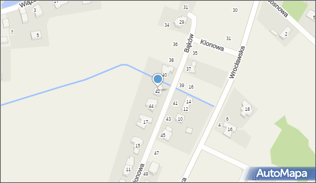 Bąków, Bąków, 42, mapa Bąków