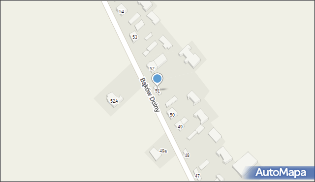 Bąków Dolny, Bąków Dolny, 51, mapa Bąków Dolny