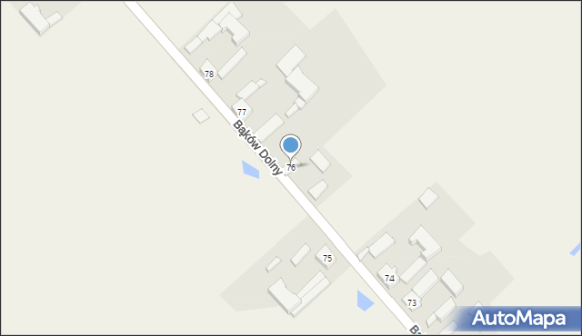 Bąków Dolny, Bąków Dolny, 76, mapa Bąków Dolny