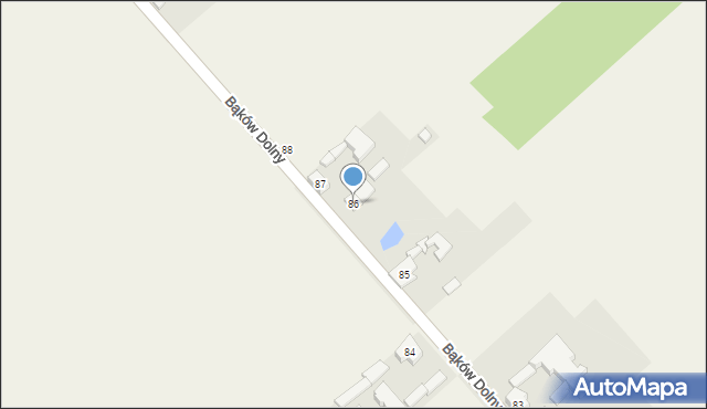 Bąków Dolny, Bąków Dolny, 86, mapa Bąków Dolny