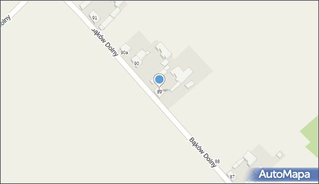 Bąków Dolny, Bąków Dolny, 89, mapa Bąków Dolny