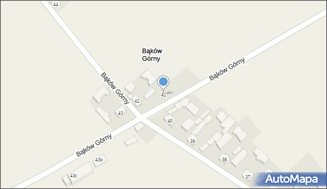 Bąków Górny, Bąków Górny, 41, mapa Bąków Górny