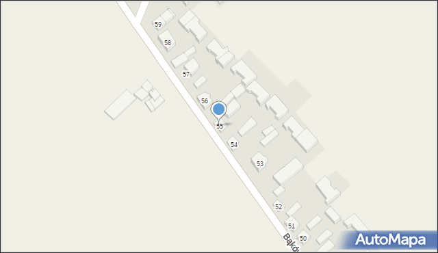 Bąków Górny, Bąków Górny, 55, mapa Bąków Górny