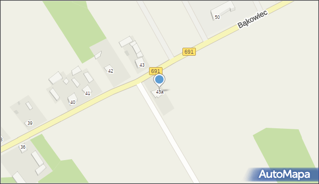 Bąkowiec, Bąkowiec, 43a, mapa Bąkowiec