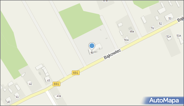 Bąkowiec, Bąkowiec, 50, mapa Bąkowiec