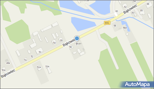 Bąkowiec, Bąkowiec, 57, mapa Bąkowiec