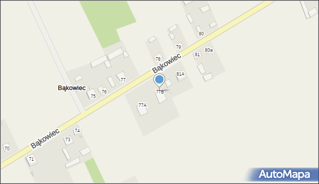 Bąkowiec, Bąkowiec, 77B, mapa Bąkowiec