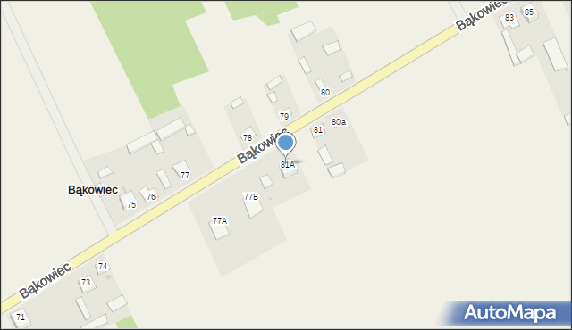 Bąkowiec, Bąkowiec, 81A, mapa Bąkowiec