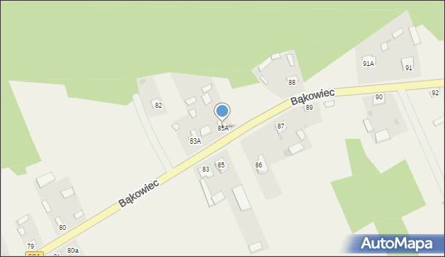 Bąkowiec, Bąkowiec, 85A, mapa Bąkowiec