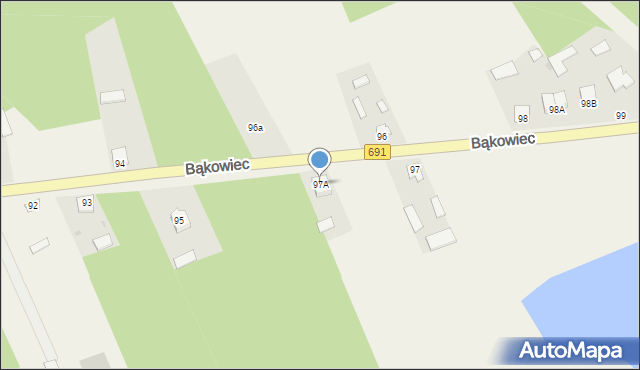 Bąkowiec, Bąkowiec, 97A, mapa Bąkowiec