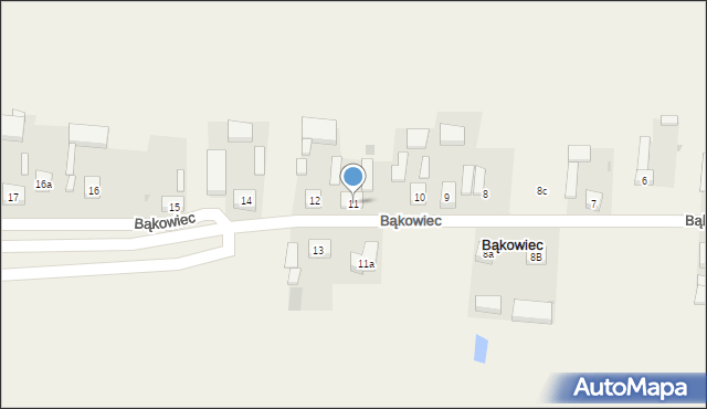 Bąkowiec, Bąkowiec, 11, mapa Bąkowiec