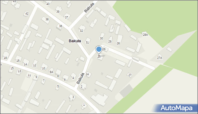 Bakuła, Bakuła, 25, mapa Bakuła