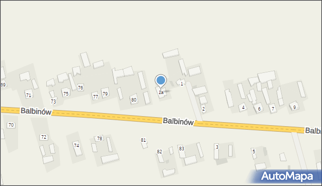Balbinów, Balbinów, 1a, mapa Balbinów